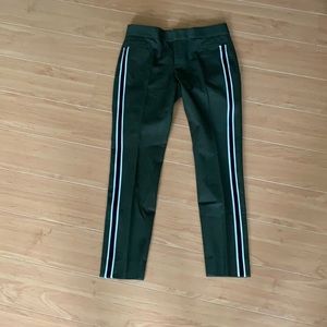 Olive green striped pant